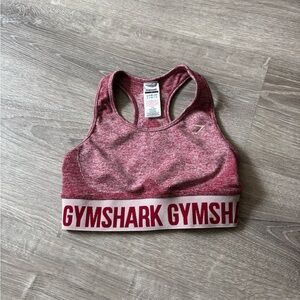 Gymshark Red and White Sports Bra